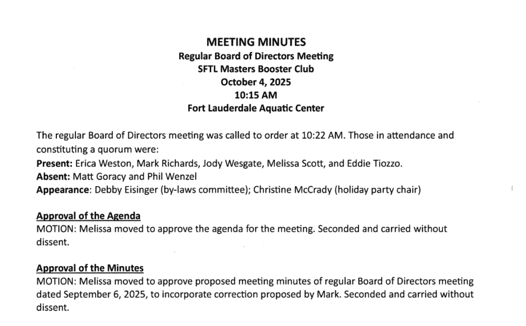 Oct-4 Board Meeting